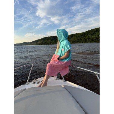 Пончо BroStuff surf live ride enjoy pink Пончо BroStuff surf live ride enjoy pink