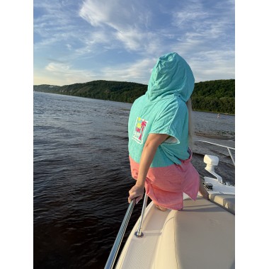 Пончо BroStuff surf live ride enjoy pink Пончо BroStuff surf live ride enjoy pink