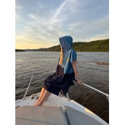 Пончо BroStuff surf overhead mini logo blue/deep navy