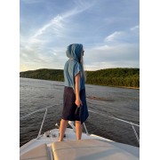 Пончо BroStuff surf overhead mini logo blue/deep navy